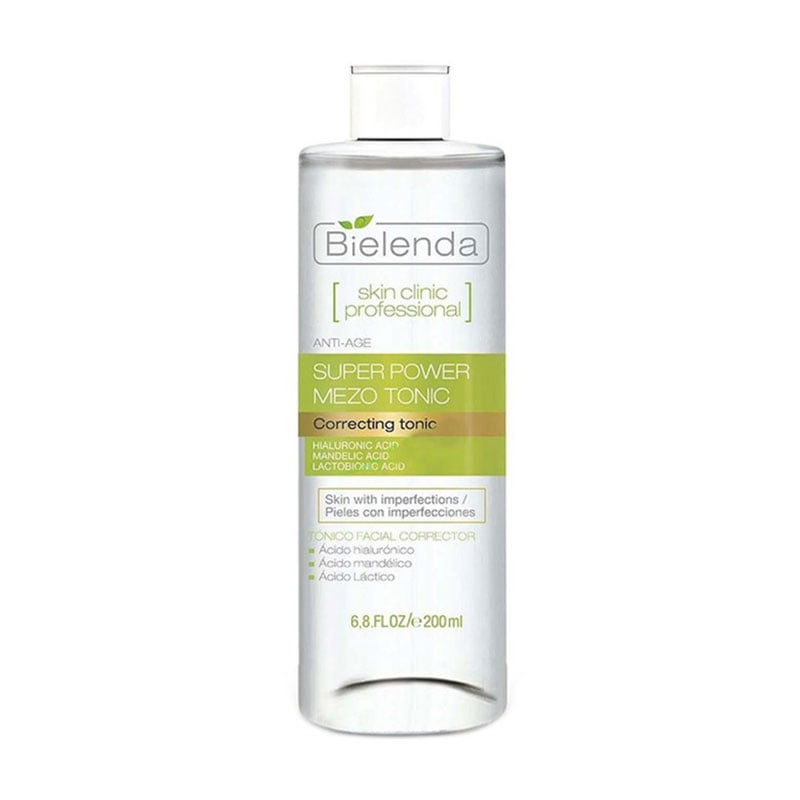Активний корегувальний тонік для обличчя Bielenda Skin Clinic Professional Mezo Мигдальна та лактобіонова кислота, 200 мл