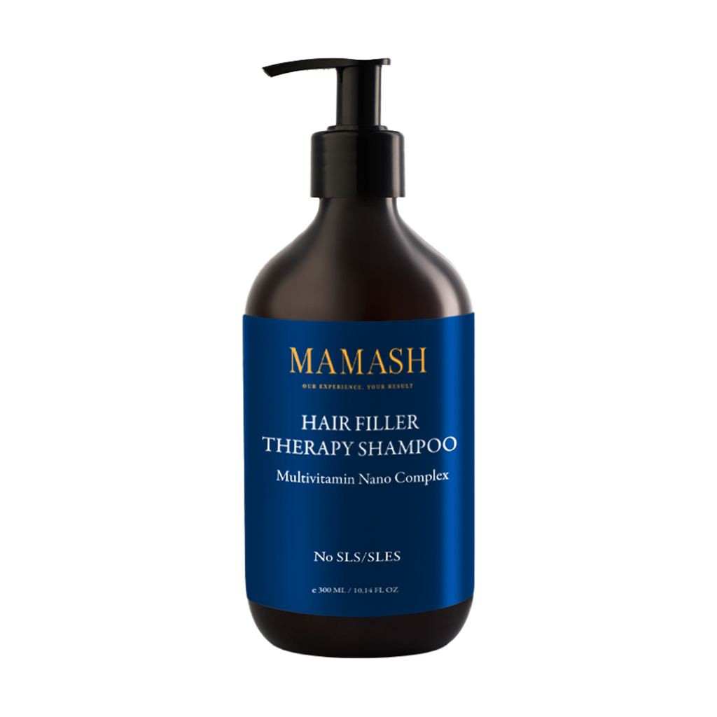 Активний шампунь-терапія для волосся Mamash Hair Filler Therapy Shampoo з мультивітамінним комплексом у ліпосомах, 300 мл